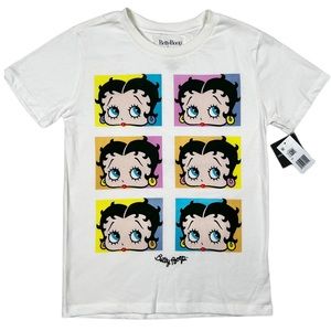 NWT Betty Boop Pop Art Short Sleeve Graphic Tee Women’s Size XS